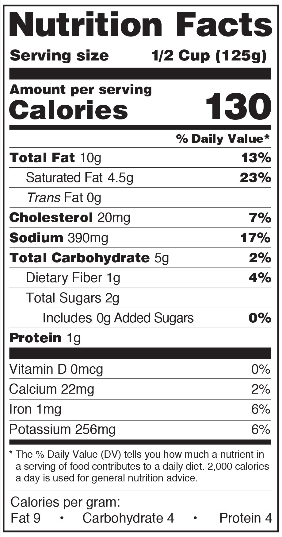 Paesana Organic Pasta Sauce Vodka Nutrtition Facts Label