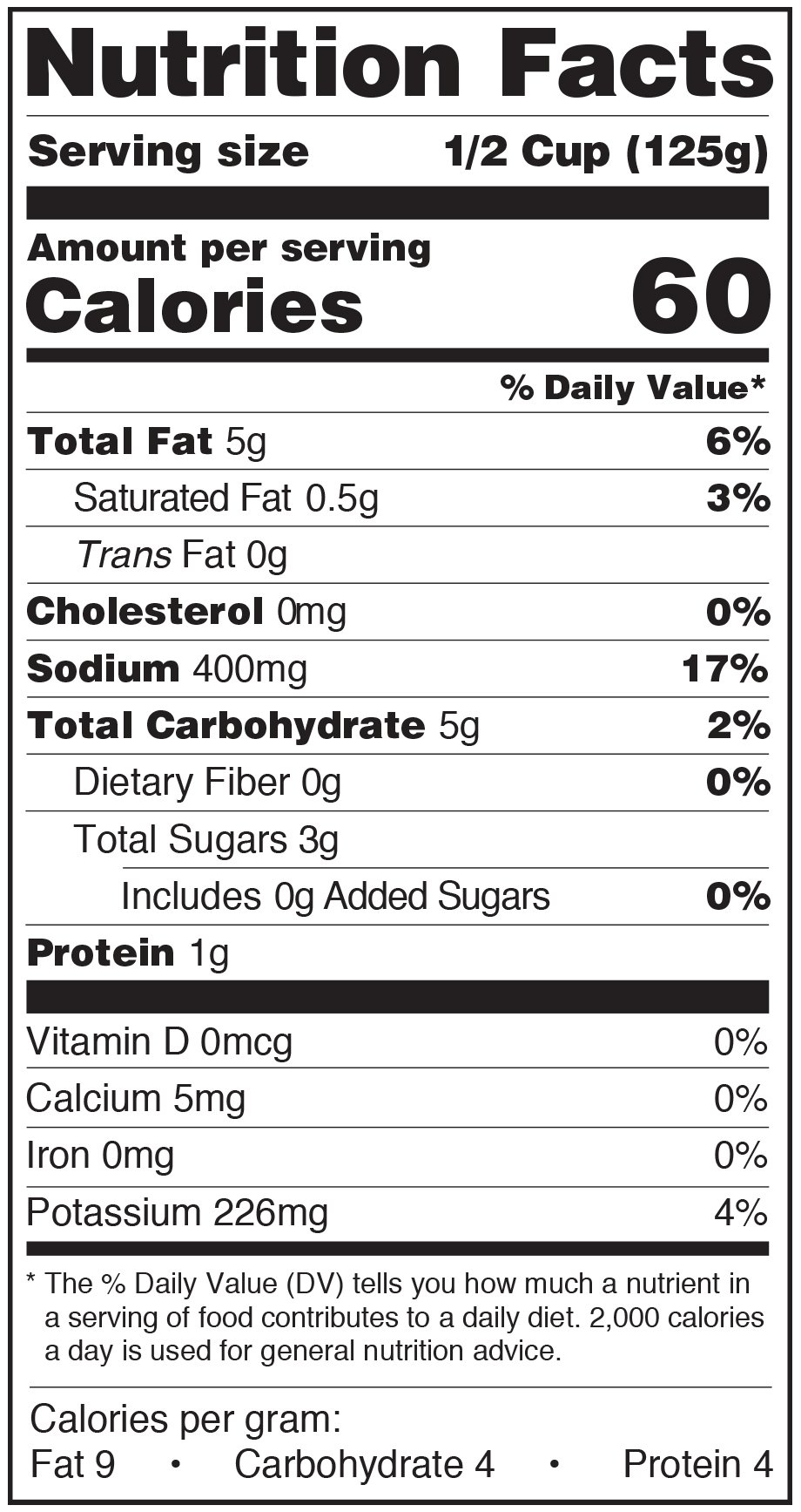 Paesana Pasta Sauce Nutrition Facts Label fra diavolo