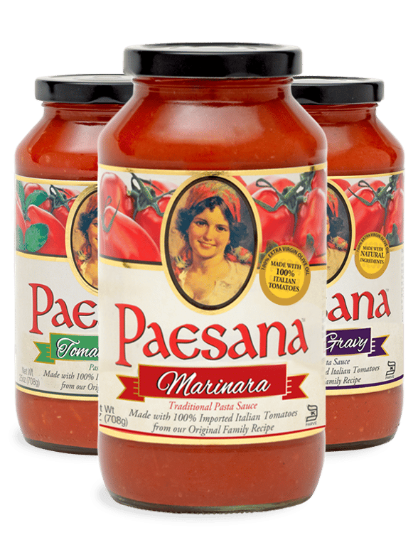 Jars of Paesana Pasta Sauces