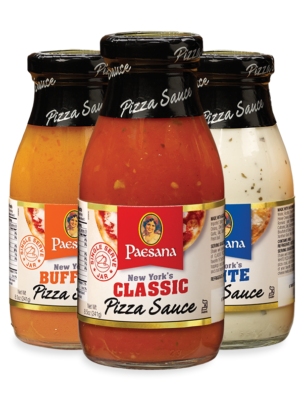 Jars of Paesana Pizza Sauces