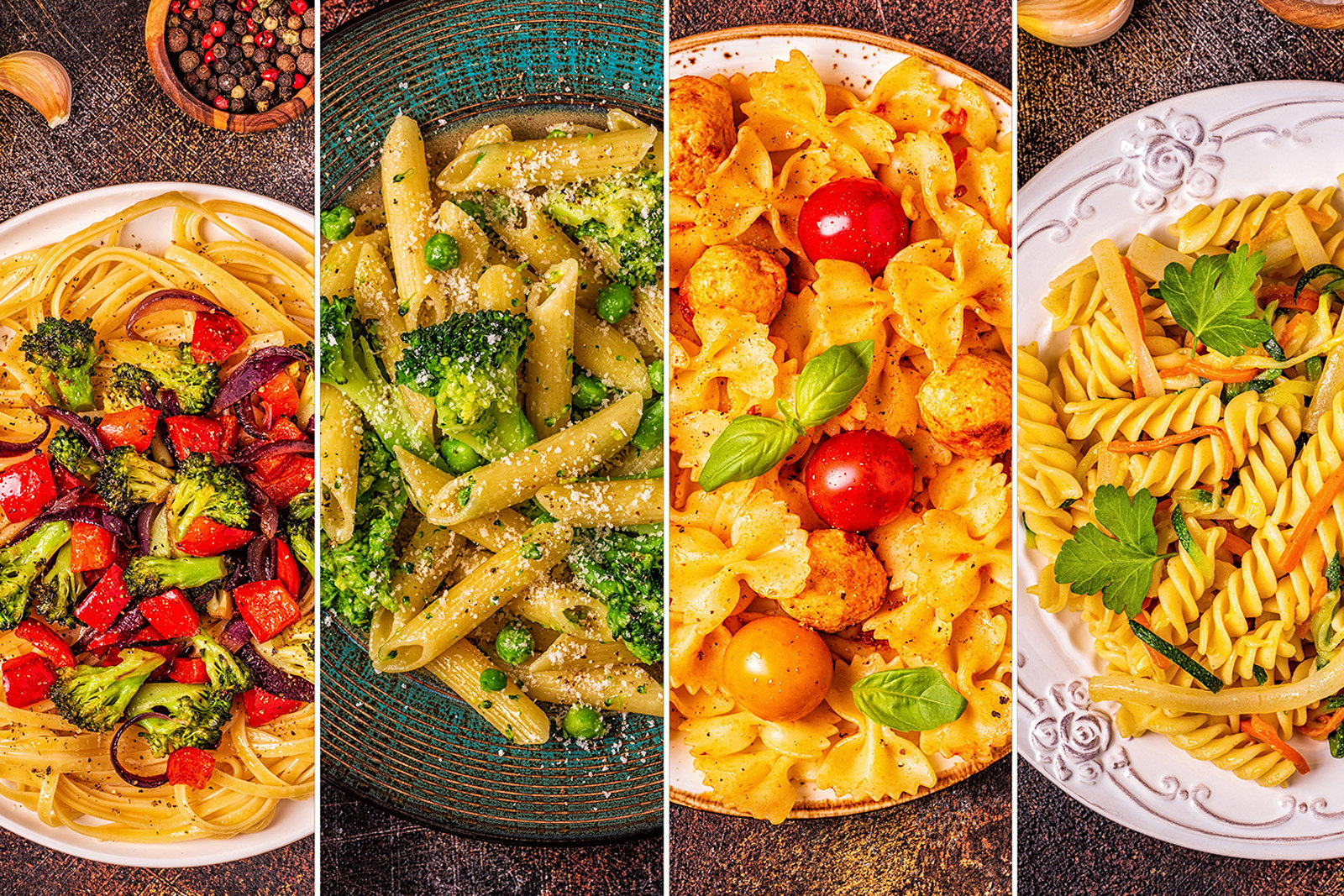 Collage of Pasta Dishes