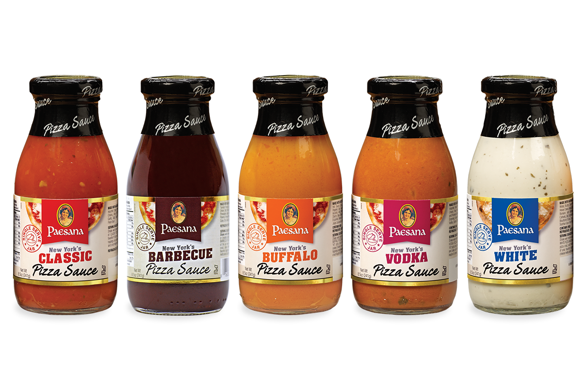 Jars of Paesana Pizza Sauces